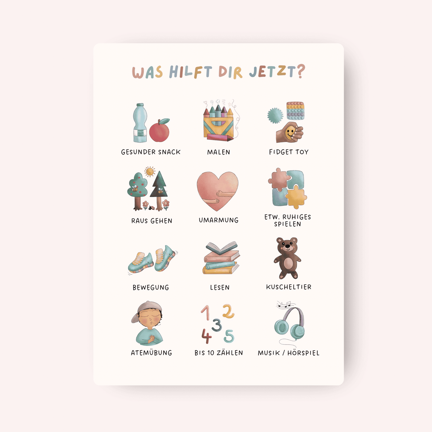 Postkarte „Was hilft dir jetzt?“