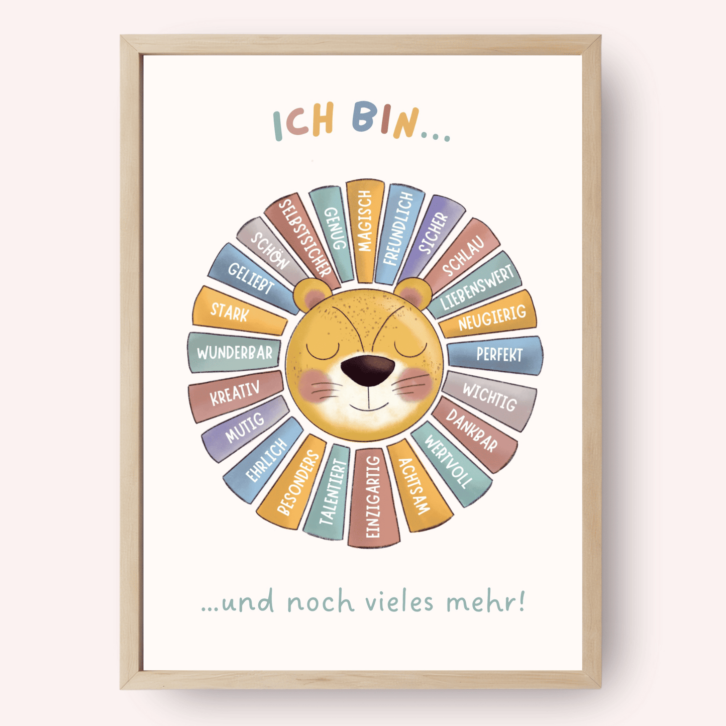 Affirmationsposter „Ich bin“