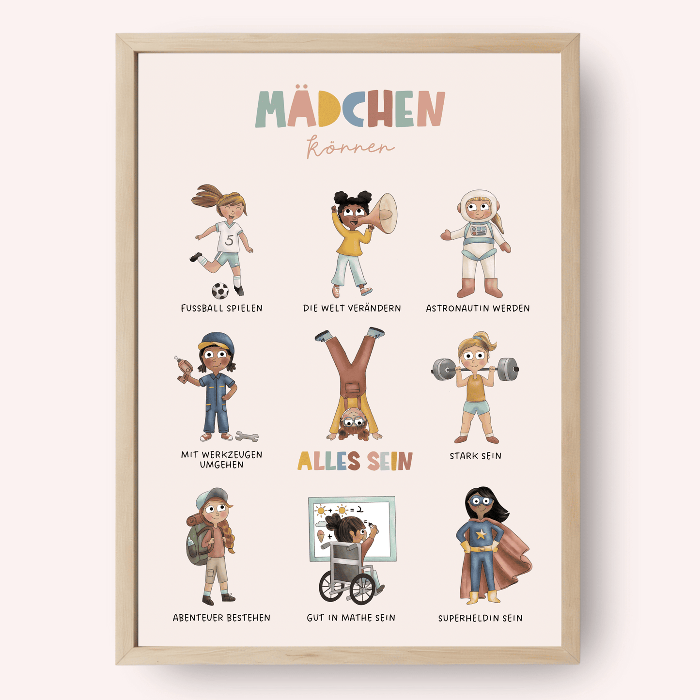 Poster „Mädchen können alles sein“