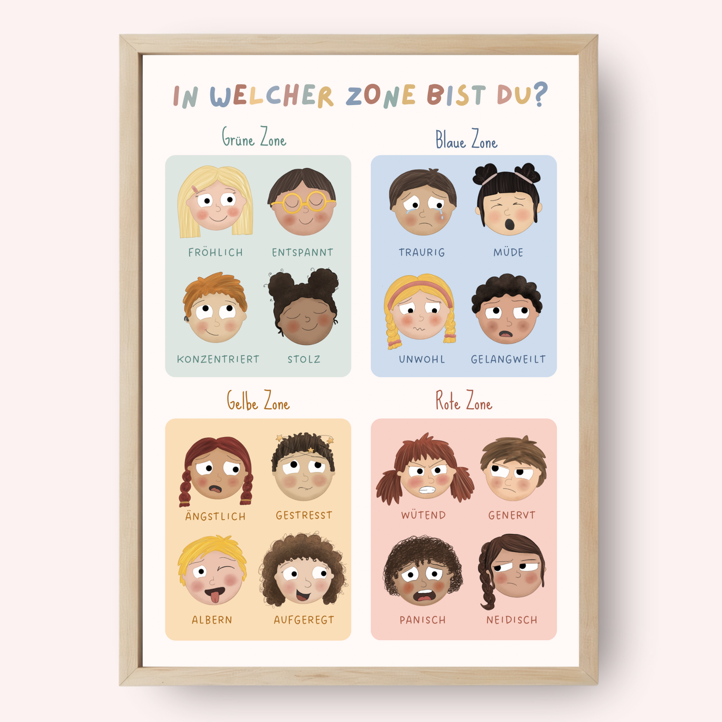 Emotionsposter „Gefühlszonen“ (16 Gefühle)