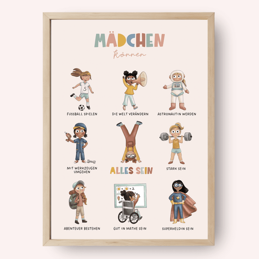 Poster „Mädchen können alles sein“